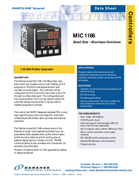 Thumbnail of document Data Sheet - MIC 1166 Profile Controller